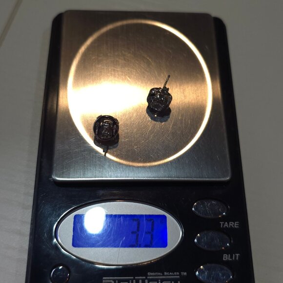 925 Sterling Silver 5mm Clear Sapphire With Accents Stud Earrings - Picture 7 of 7